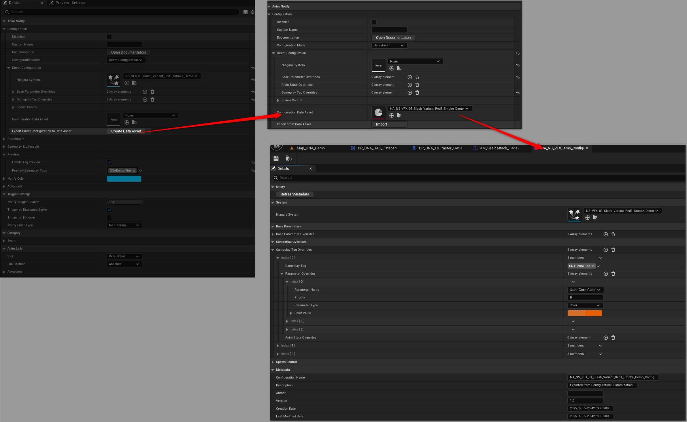 DNA Anim Notify - Create Data Asset